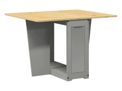 Mesa de comedor plegable mariposa Corona madera maciza gris