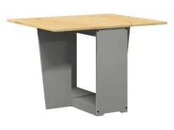 Mesa de comedor plegable mariposa Corona madera maciza gris