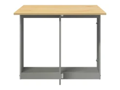 Mesa de comedor plegable mariposa Corona madera maciza gris