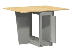 Mesa de comedor plegable mariposa Corona madera maciza gris