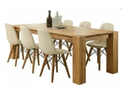 Mesa de comedor Proventa de madera maciza de roble 220 cm