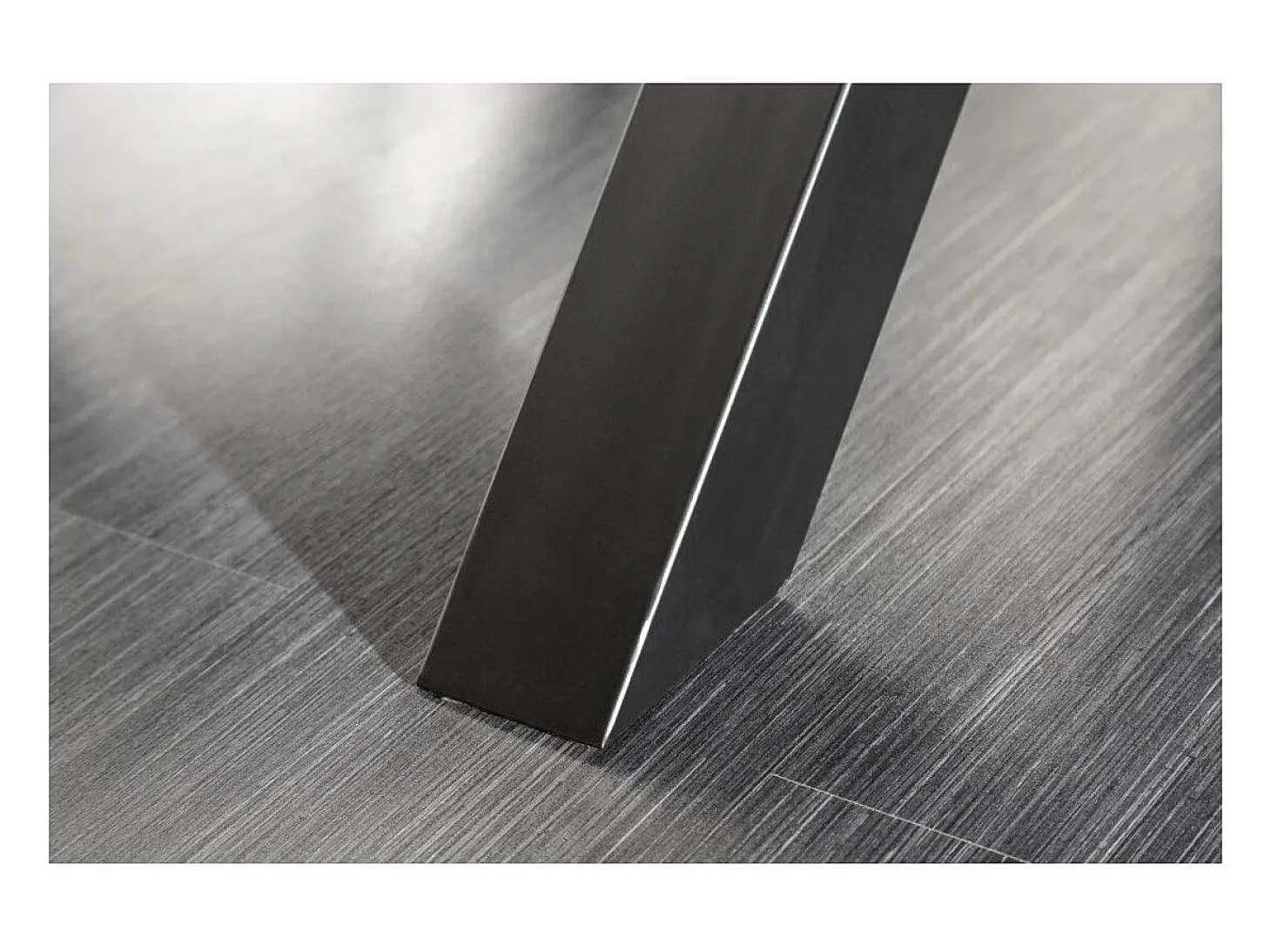 Mesa de comedor RAFTA 180 cm – Tablero de madera maciza de teca – Patas en X de metal negro