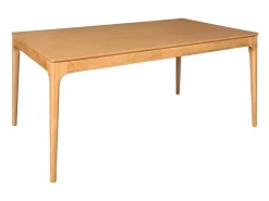 Mesa de comedor rectangular en madera de 6 plazas natural