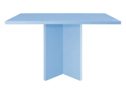 Mesa de comedor rectangular tablero laminado 3cm azul cornih 90x120
