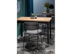 Mesa de comedor rectangular de estilo industrial 120x68 cm CEPHEE