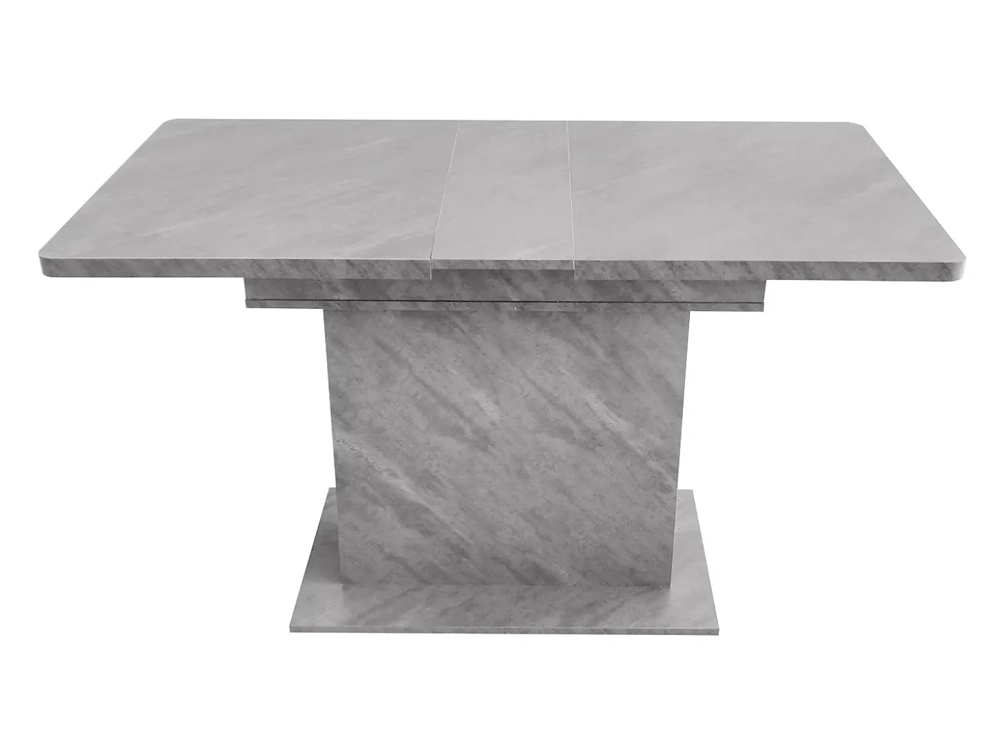 Mesa de comedor rectangular - Mesa de comedor gris con almacenaje y tablero regulable - para comedor y salón