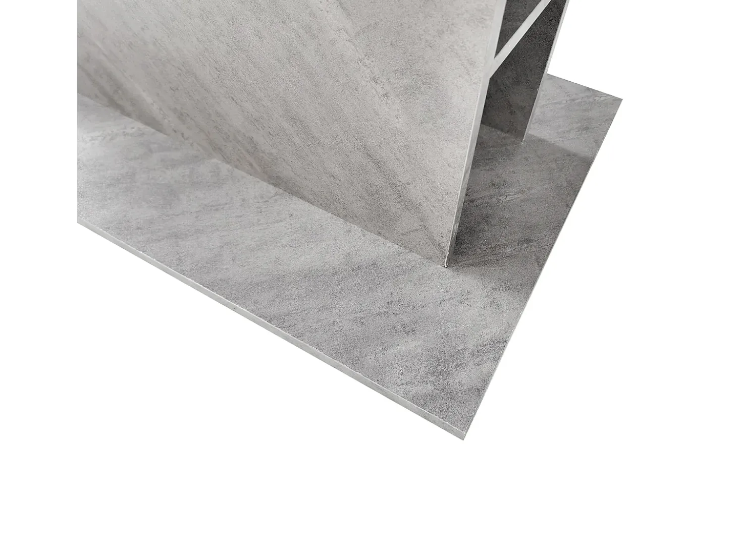 Mesa de comedor rectangular - Mesa de comedor gris con almacenaje y tablero regulable - para comedor y salón