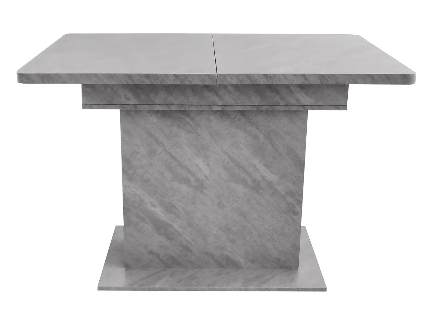 Mesa de comedor rectangular - Mesa de comedor gris con almacenaje y tablero regulable - para comedor y salón