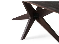 Mesa de comedor rectangular en madera de mango wengué 180cm