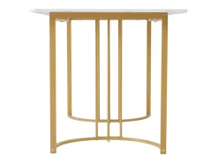 Mesa de comedor rectangular – 140x80 cm, Base de metal, Elegante