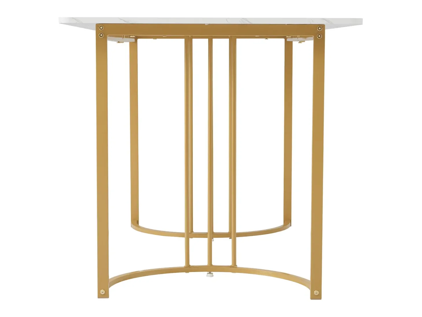 Mesa de comedor rectangular – 140x80 cm, Base de metal, Elegante