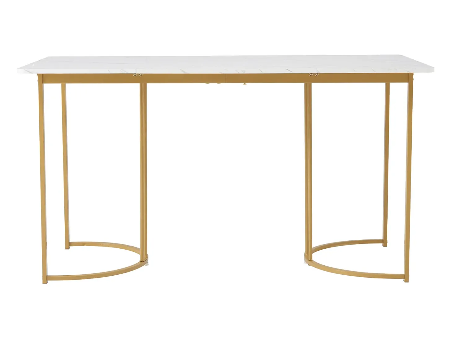 Mesa de comedor rectangular – 140x80 cm, Base de metal, Elegante