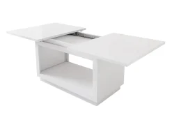 Mesa de comedor rectangular extensible 140/180 x 70 cm, blanca – Para 4 a 6 personas