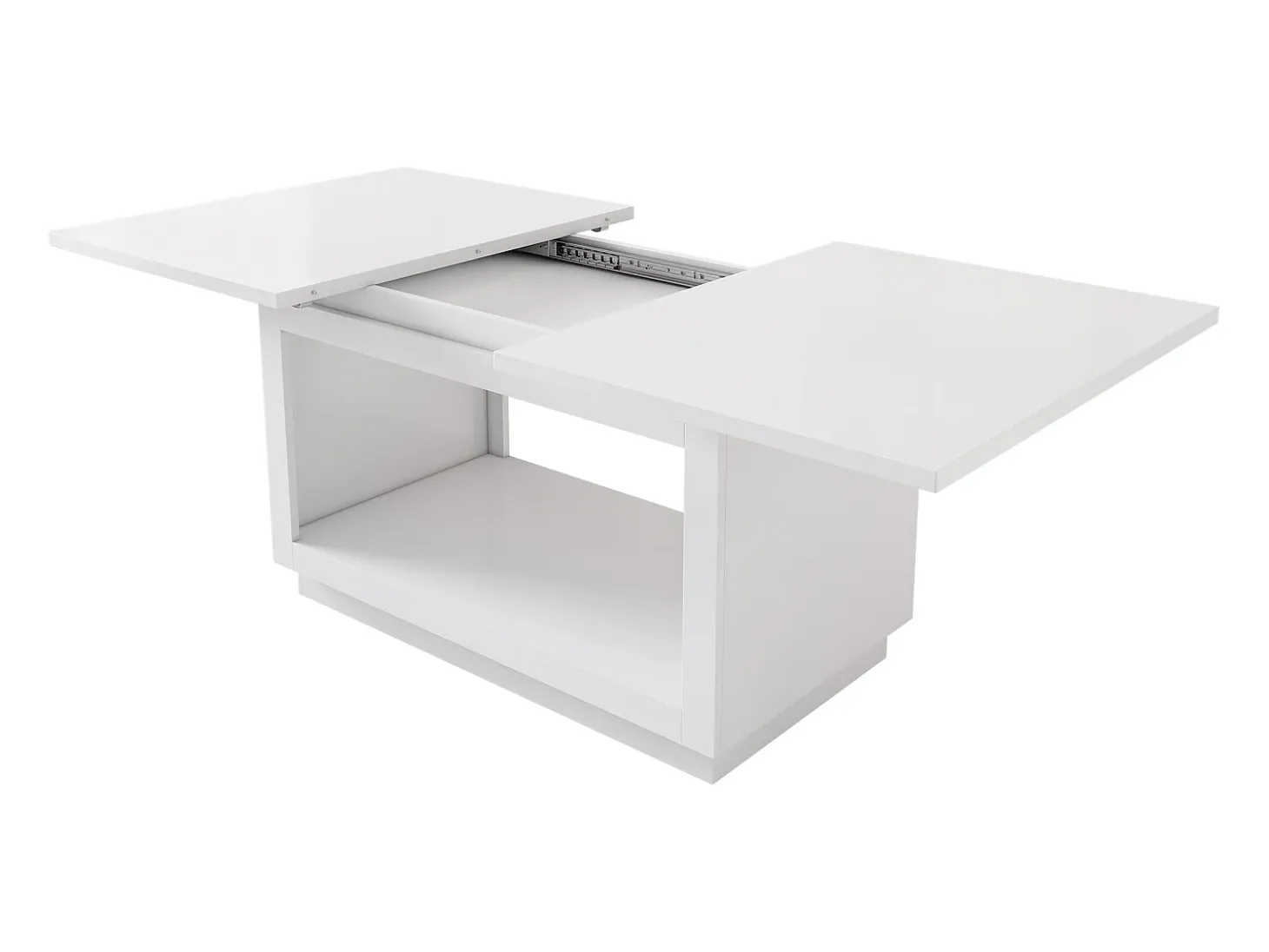 Mesa de comedor rectangular extensible 140/180 x 70 cm, blanca – Para 4 a 6 personas