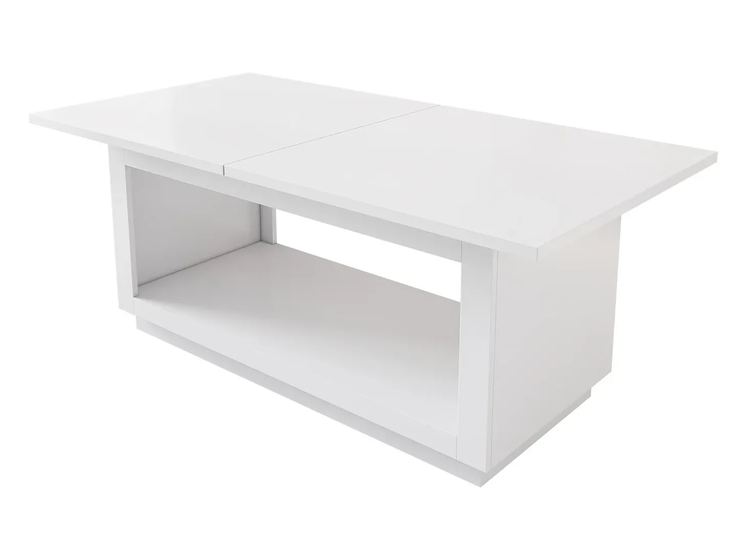 Mesa de comedor rectangular extensible 140/180 x 70 cm, blanca – Para 4 a 6 personas