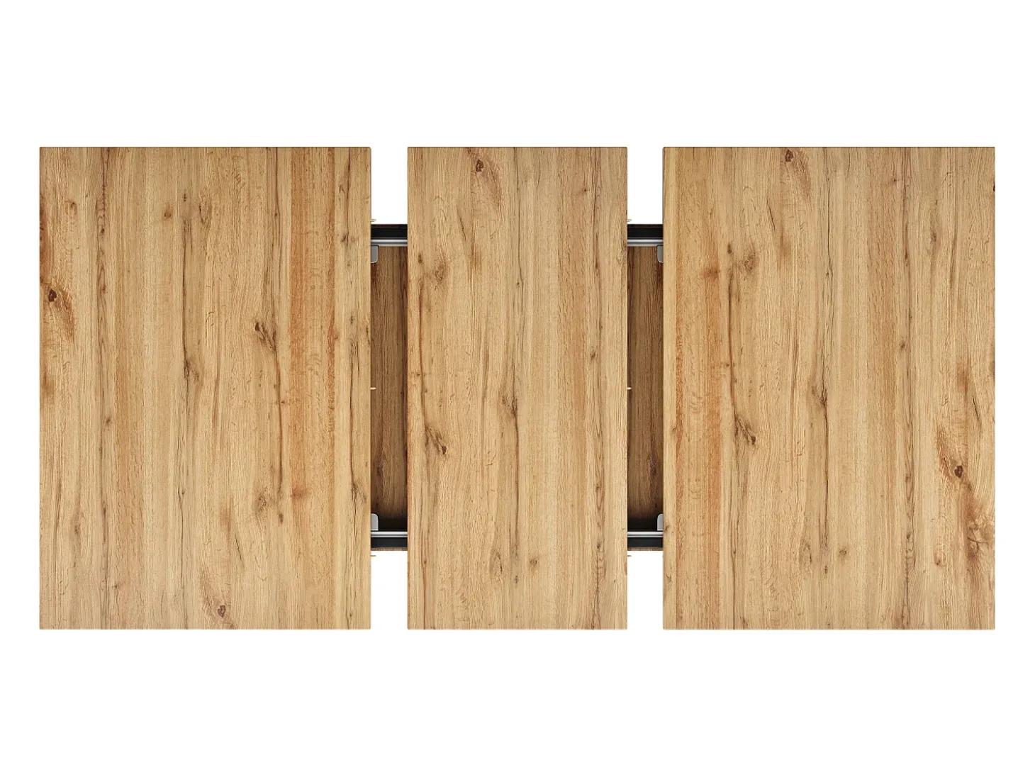 Mesa de comedor rectangular - Mesa de comedor con patas en forma de X y tablero de madera - retráctil - para cocina y sala de estar