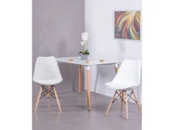 Mesa de comedor rectangular (120x80) - Fox - Blanco