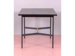 Mesa de comedor rectangular en madera de roble (140x80) - Blackstorm - Negro