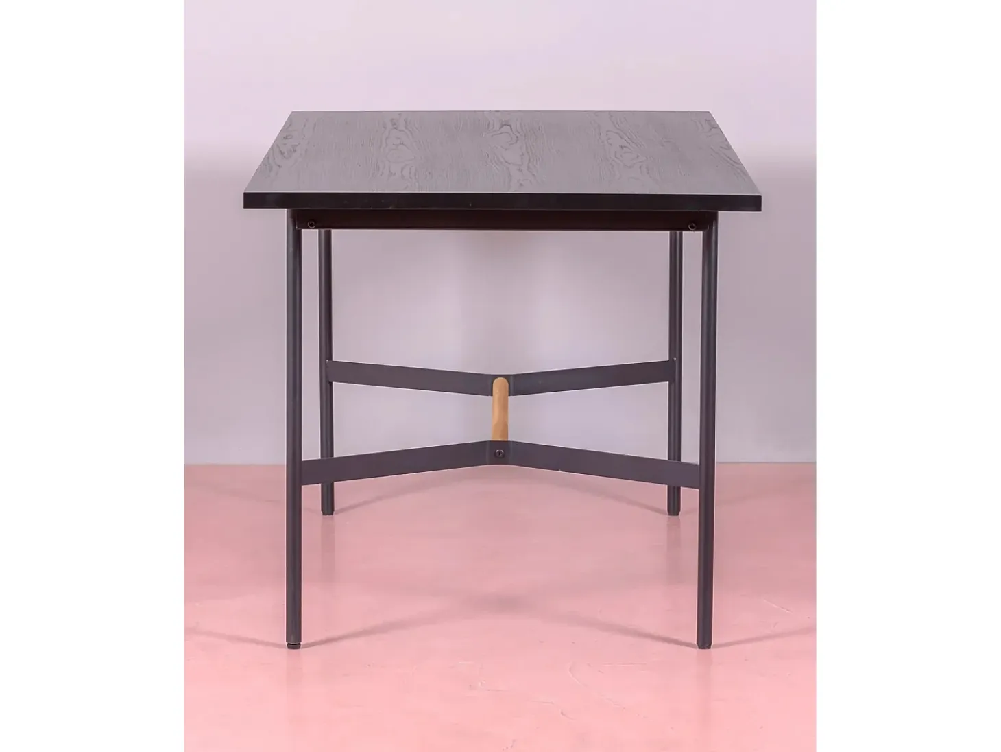 Mesa de comedor rectangular en madera de roble (140x80) - Blackstorm - Negro