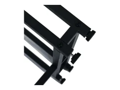 Mesa de comedor rectangular de 120 x 70 cm - patas negras y estructura metálica - tablero de MDF blanco