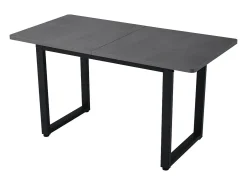 Mesa de comedor rectangular de estilo industrial - Hierro simple moderno, gris