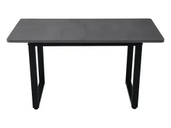 Mesa de comedor rectangular de estilo industrial - Hierro simple moderno, gris