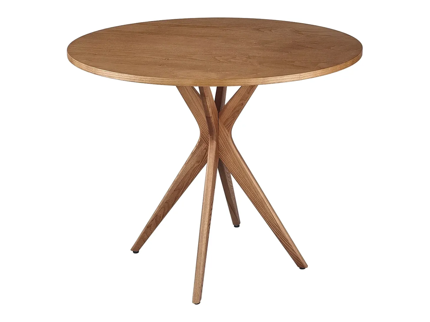 Mesa de comedor redonda 90 cm Jubi fresno teñido roble
