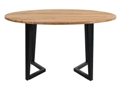 Mesa de comedor redonda de madera de acacia, 4/6 personas - Moorea