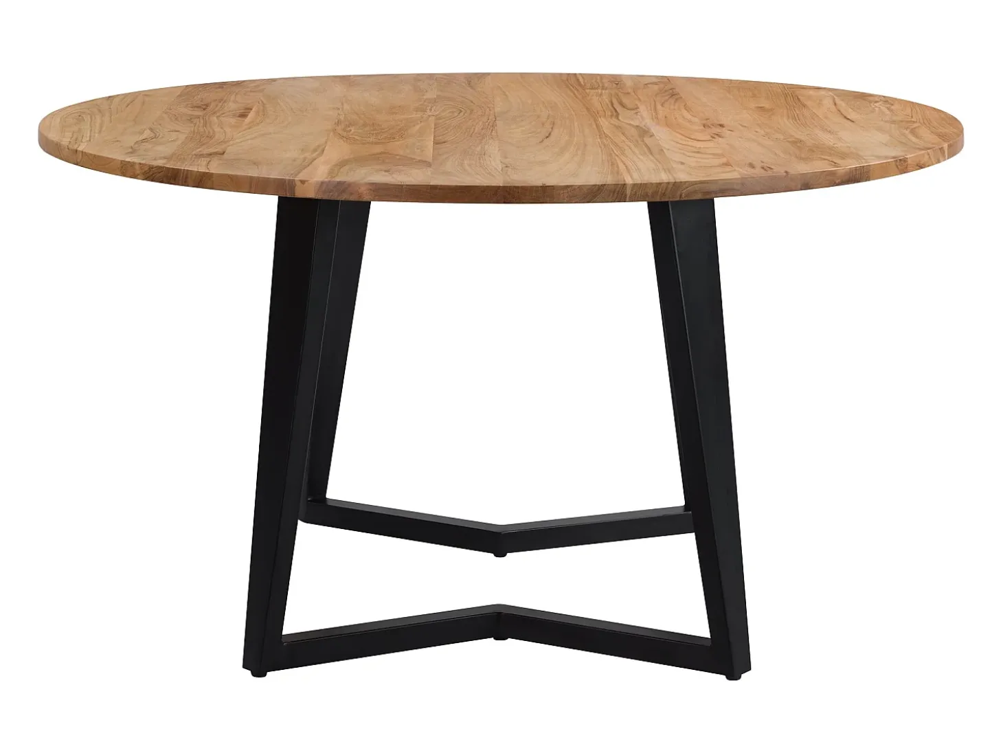 Mesa de comedor redonda de madera de acacia, 4/6 personas - Moorea