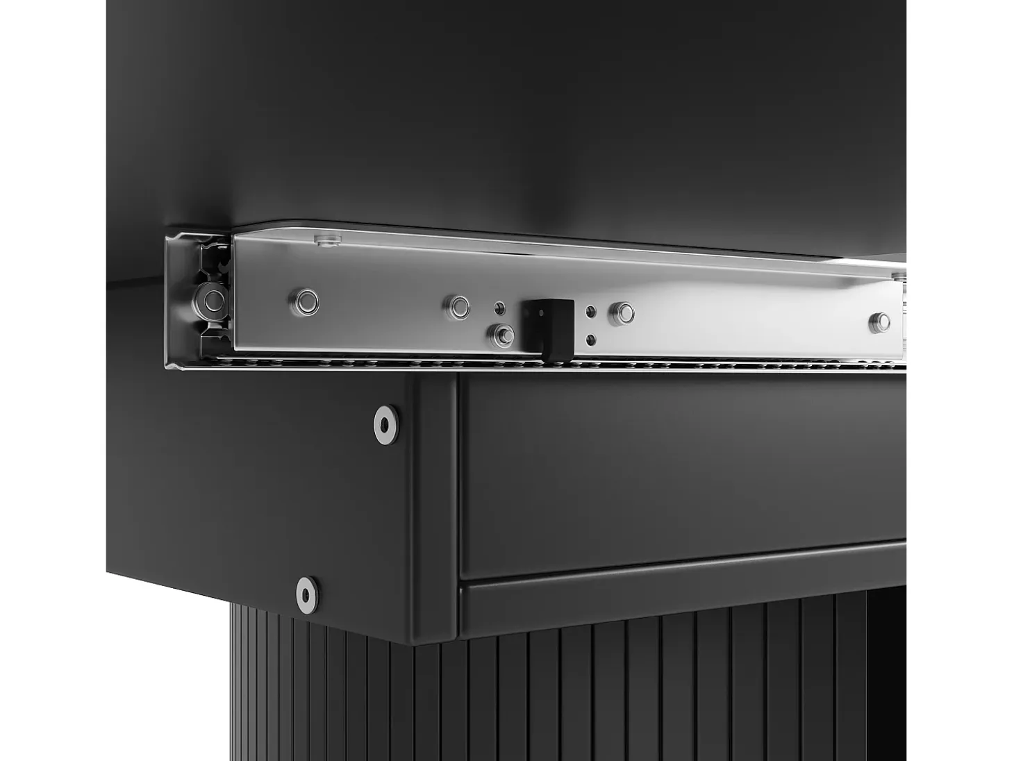Mesa de comedor redonda extensible - Mesa extensible con 2 puertas y 6 patas ajustables - negra - para comedor y sala de estar