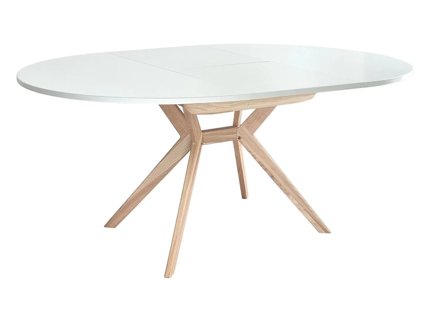 Mesa de comedor redonda extensible 110cm Biju Blanca