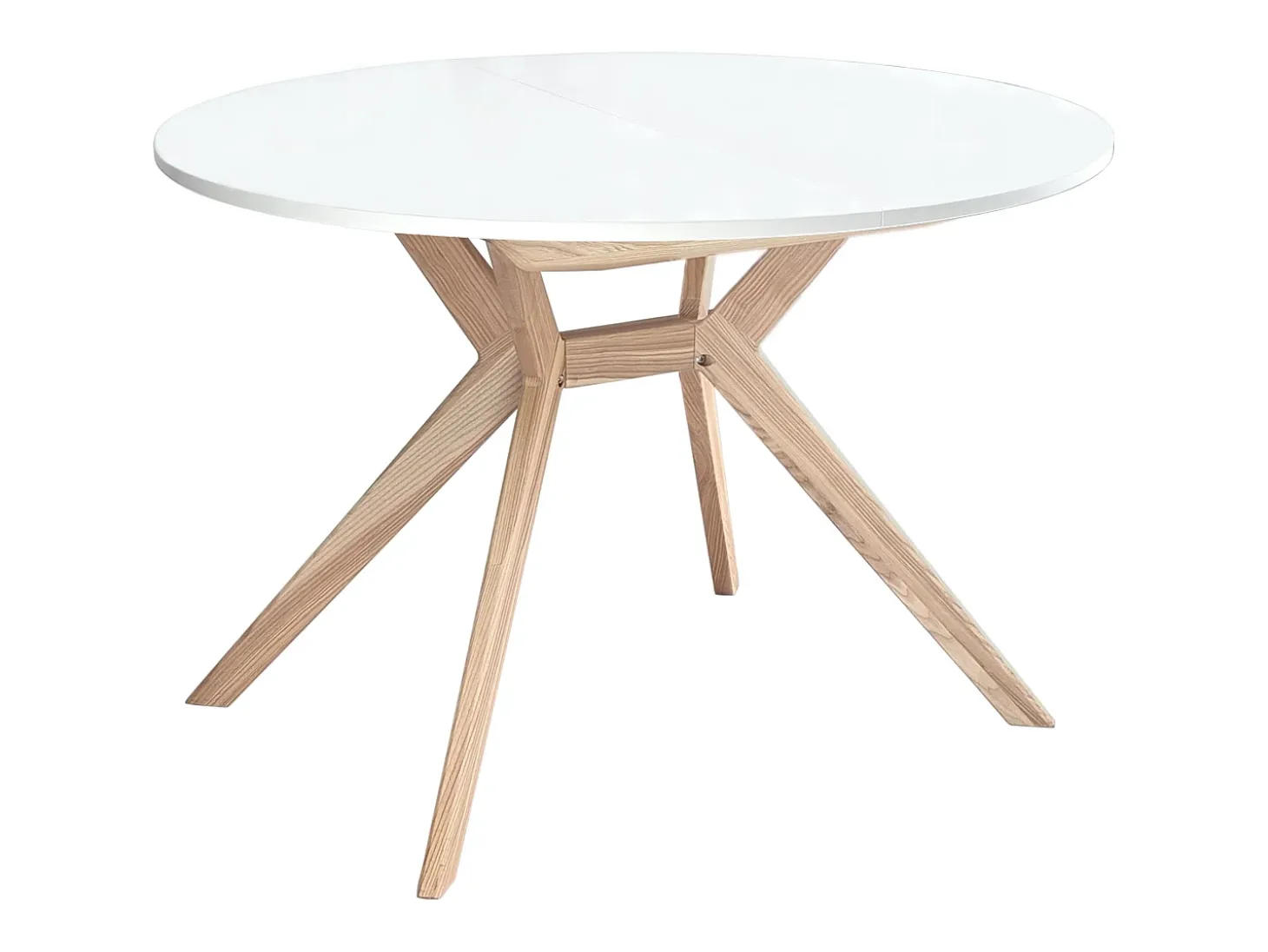 Mesa de comedor redonda extensible 110cm Biju Blanca