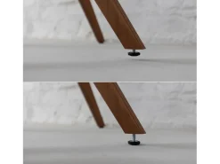 Mesa de comedor redonda extensible 90cm Jubi Rosa Antiguo | Pata de fresno teñida de roble