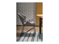 Mesa de comedor redonda extensible de 100-300 cm con tablero chapado en roble y patas de metal AYA