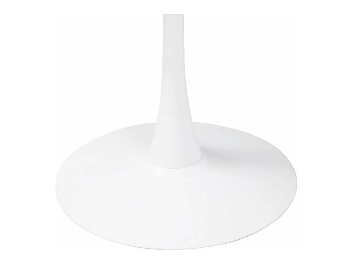 Mesa de comedor redonda TULIPS, diámetro de 100 cm, acabado blanco mate lacado
