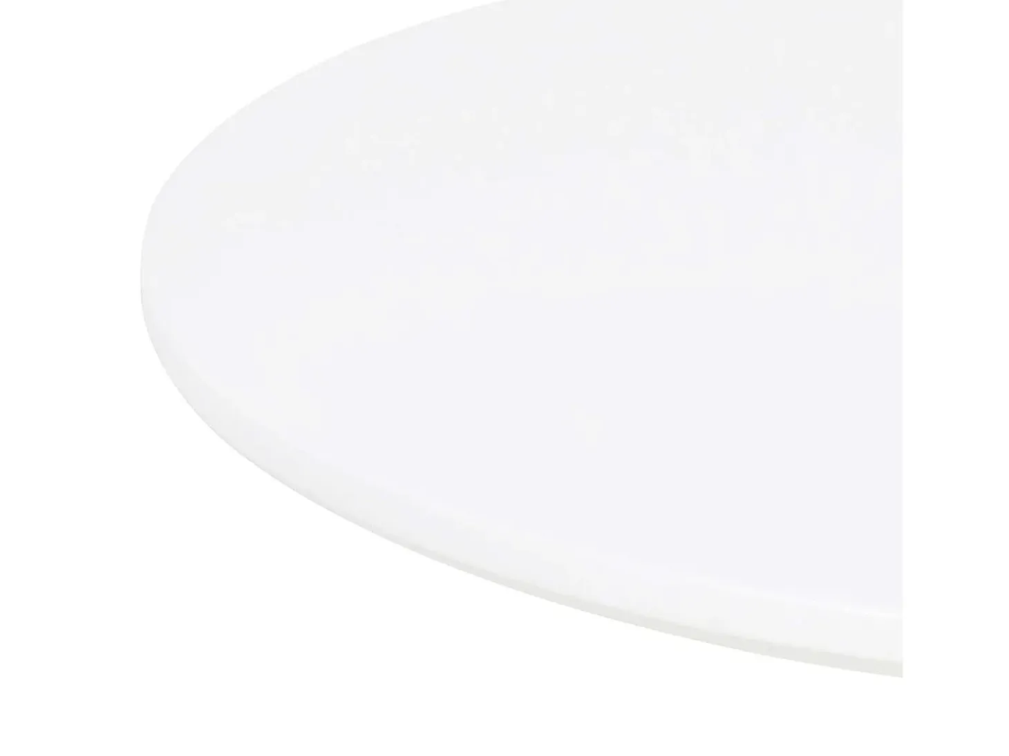 Mesa de comedor redonda TULIPS, diámetro de 100 cm, acabado blanco mate lacado