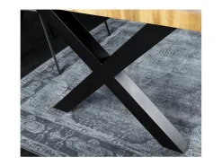 Mesa de comedor RIVET – Rectangular 200 cm – Madera y metal – Estilo industrial