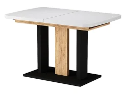 Mesa de comedor roble blanco/dorado 120x80x77.3 fenaro