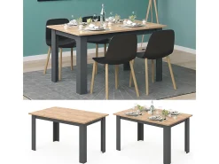 Mesa de comedor roble dorado 140x90x76 karlos