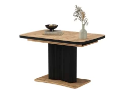 Mesa de comedor roble negro/dorado 120x80x77.4 fenaro