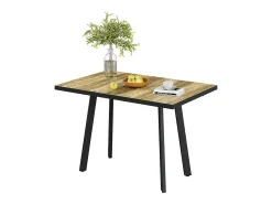 Mesa de comedor roble rústico/negro 160x80x76 tisko