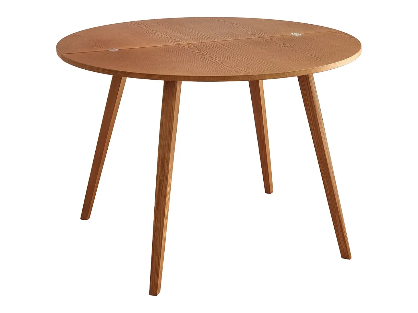 Mesa de comedor semicircular extensible 110 cm Mawi Roble