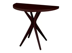 Mesa de comedor semicircular extensible 100 cm Nogal