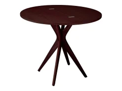 Mesa de comedor semicircular extensible 100 cm Nogal
