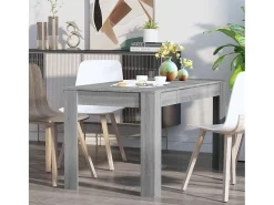 Mesa de comedor Sonoma gris 140x74,5x76 cm Madera de ingeniería