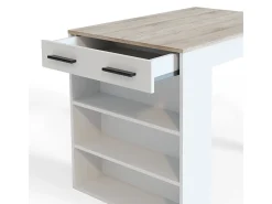 Mesa de comedor sonoma/blanco 67x100x77.5 repose