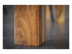 Mesa de comedor TAVINA 70 cm – Cuadrada en madera maciza de Sheesham barnizada