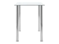 Mesa de comedor vidrio templado transparente 120x60x75 cm