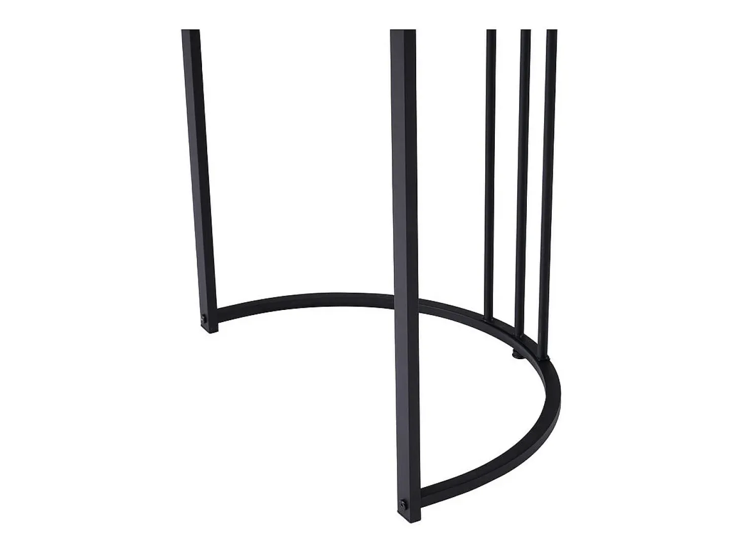 Mesa de comedor 140x80 cm con patas ajustables - estructura de metal - chapa de mármol - Blanco y Negro