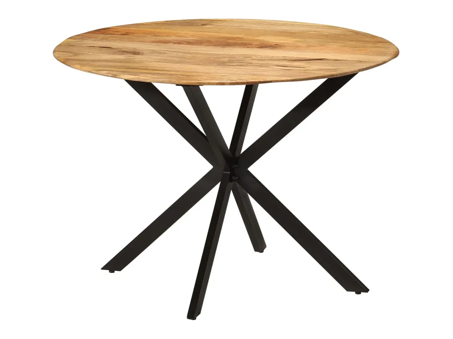 Mesa de comedor Ø110x78 cm Madera maciza de mango y acero